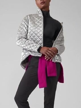 Athleta Whisper Featherless Metallic Jacket
